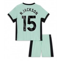 Chelsea Nicolas Jackson #15 Tretí Detský futbalový dres 2023-24 Krátky Rukáv (+ trenírky)